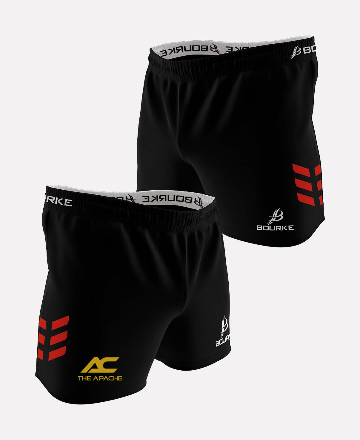 Team Cacace Flex Shorts (Black/Red)