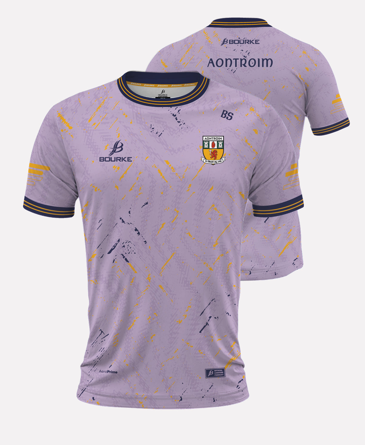Antrim LGFA Senior Training Jersey (Lilac/Navy/Amber)