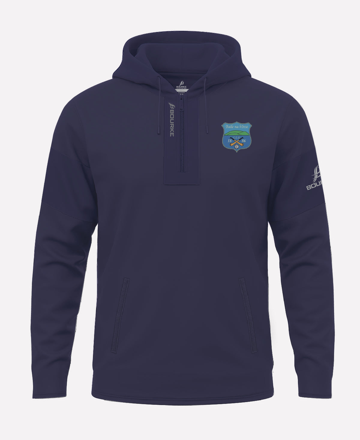 Ballinahinch GAA TEASRA Half Zip Hoodie (Navy)