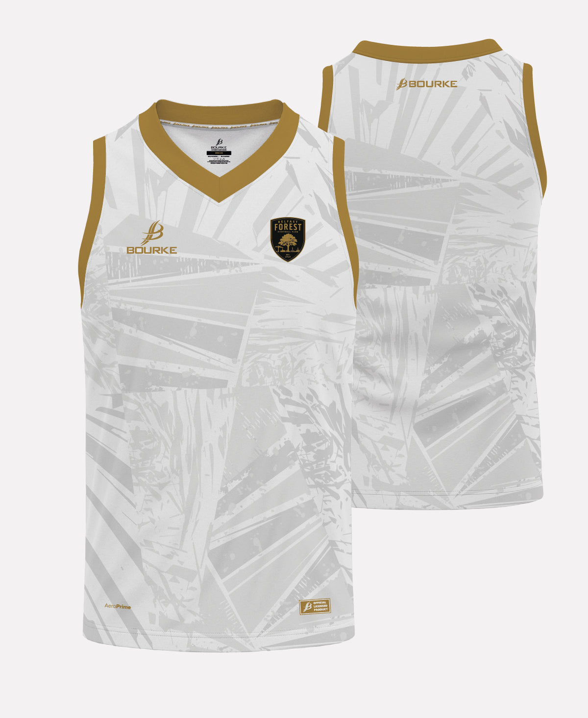 Belfast Forest FC Training Singlet 26/27 (White/Gold)