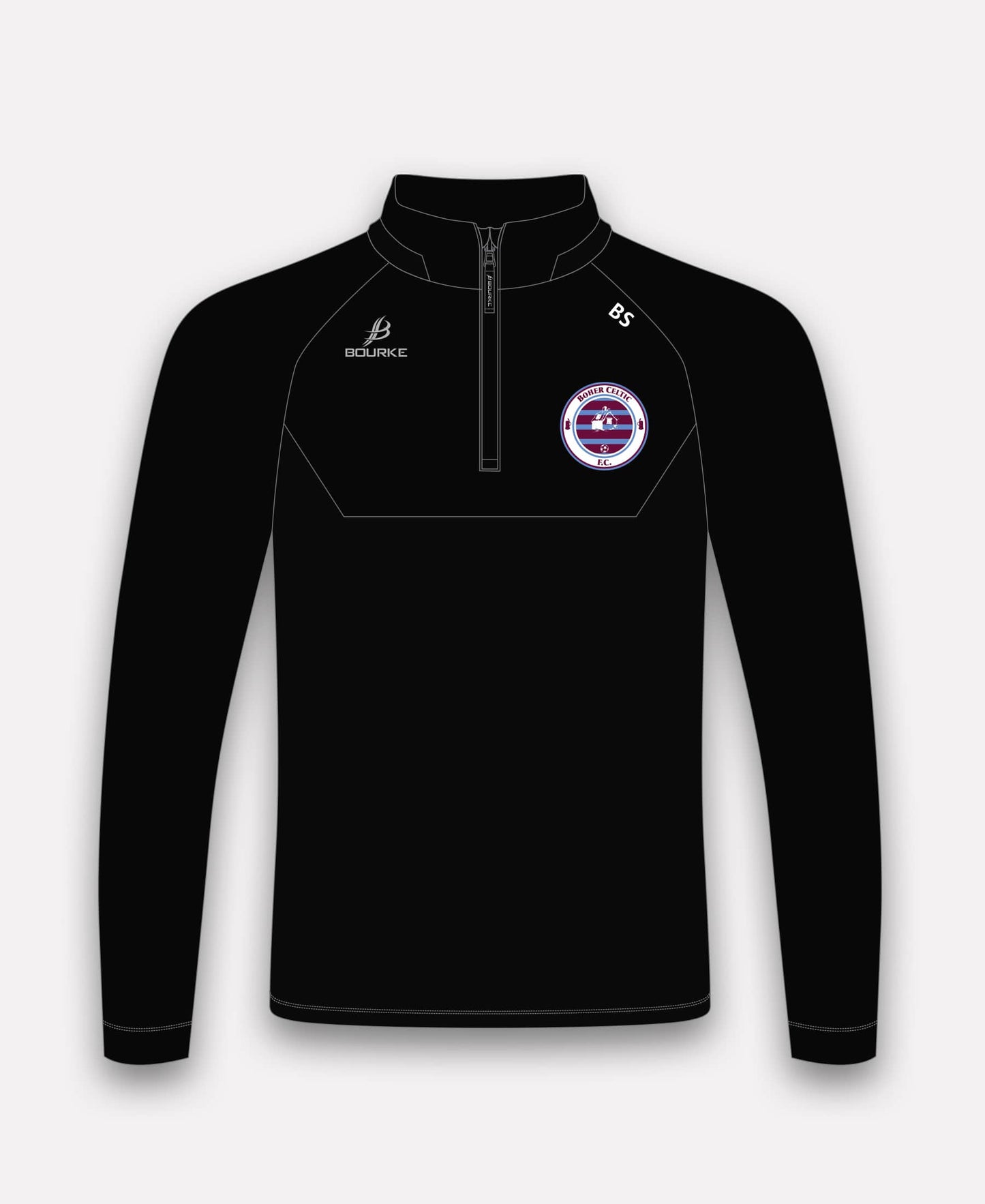 Boher Celtic FC BARR Half Zip (Black)