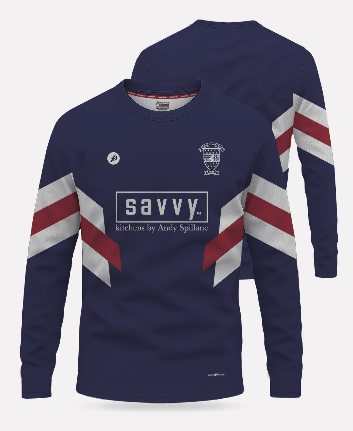 Borris-Ileigh GAA Warm Up Crew Neck 2026 (Navy/Maroon/White)