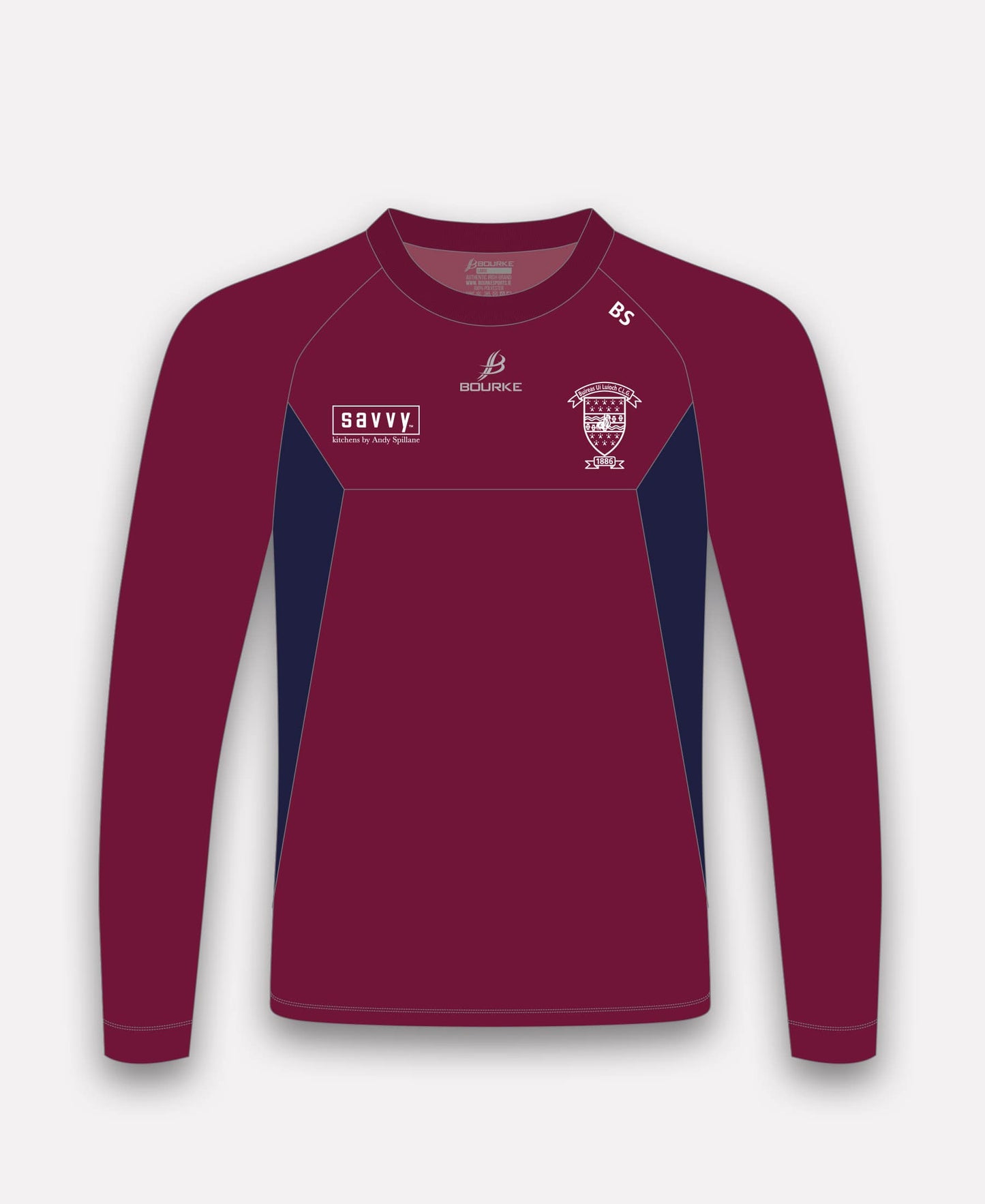 Borris-Ileigh GAA BARR Crew Neck (Maroon/Navy)