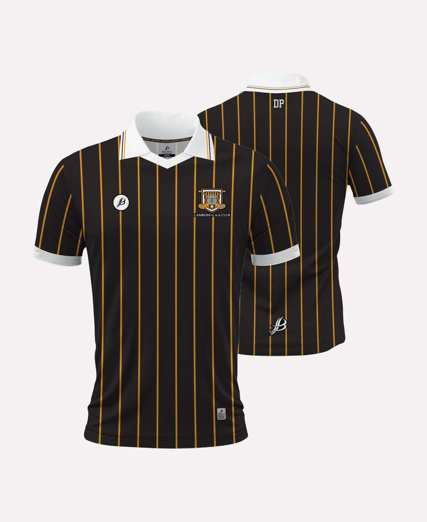 Camross GAA RETRO Jersey (Black/Amber)