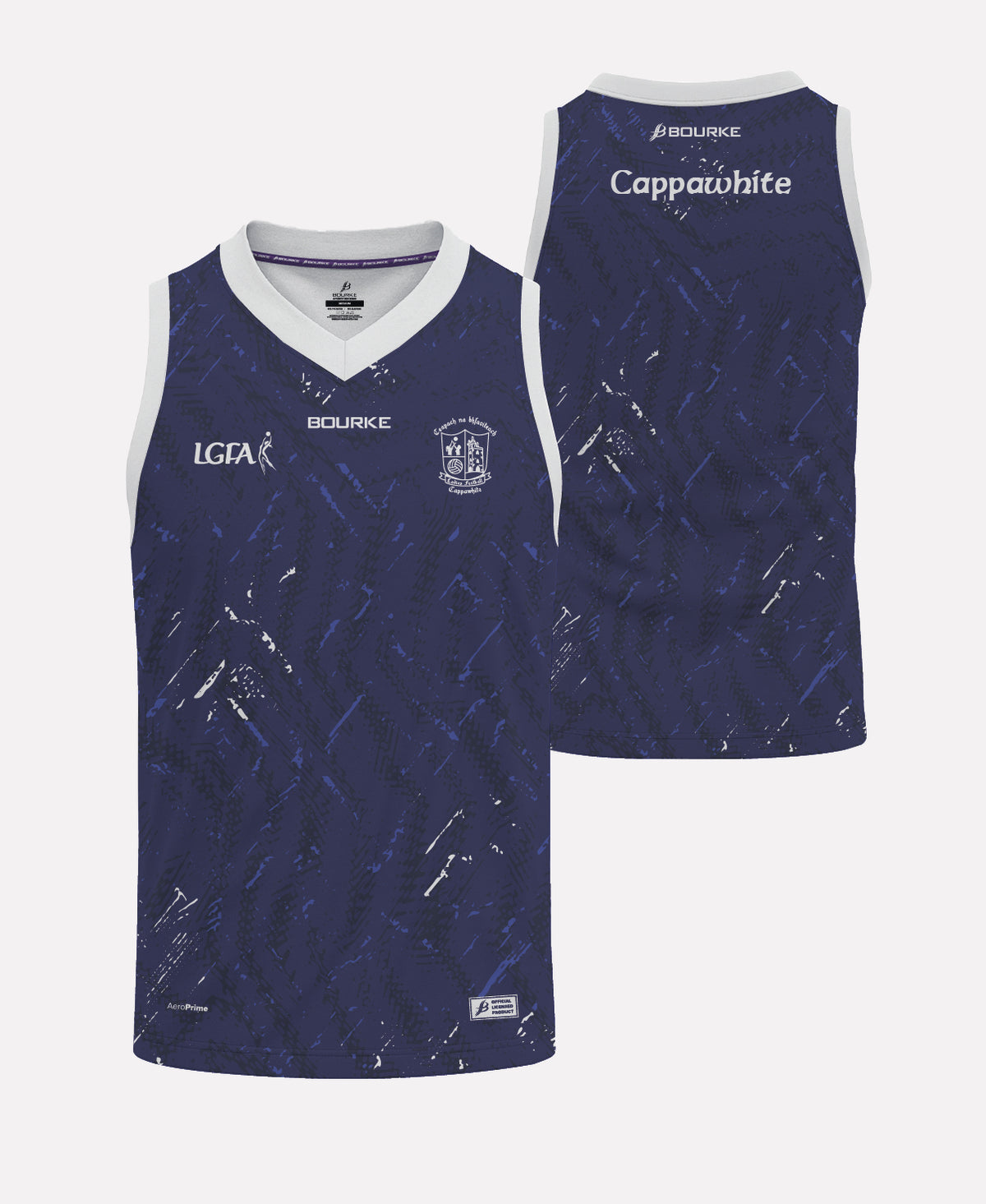 Cappawhite LGFA Training Singlet (Navy/White/Blue)