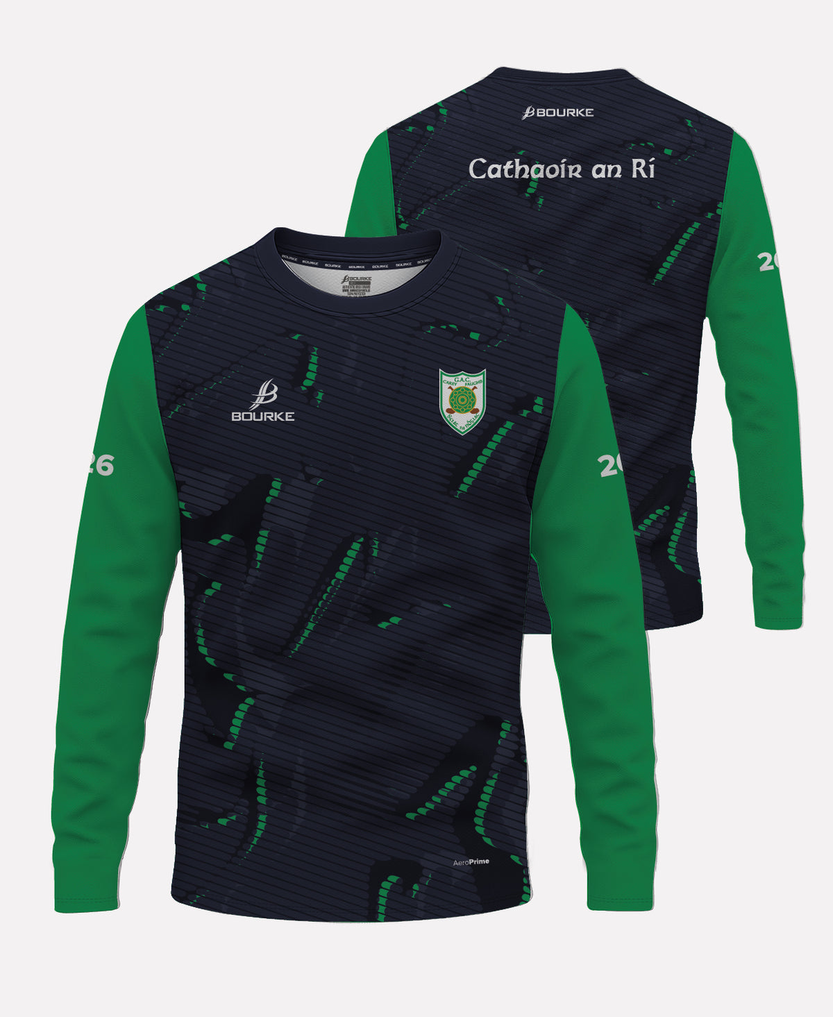 Carey Faughs Training Warm Up Crew Neck 26/27 (Navy/Green)