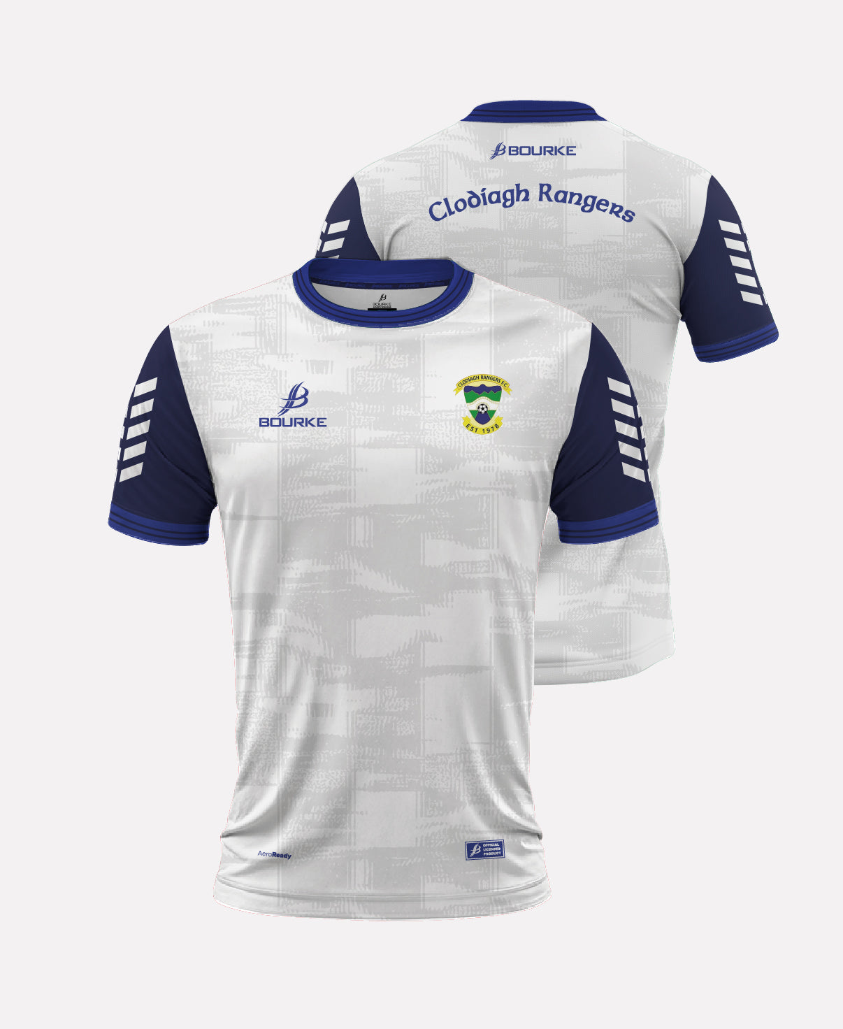 Clodiagh Rangers FC Training Jersey 2025/26 (White/Navy/Blue)