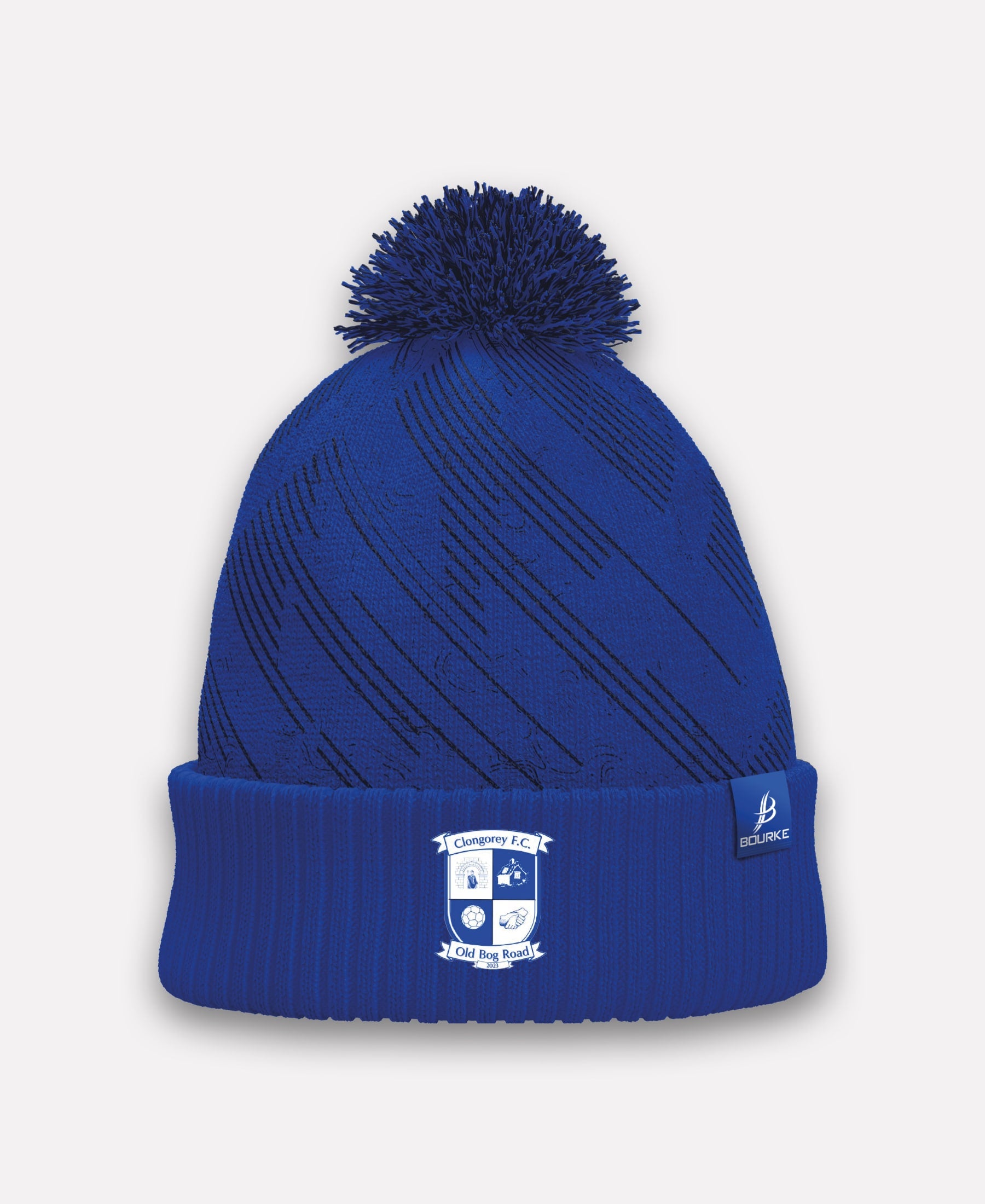 Clongorey FC BARR Bobble Hat (Navy/Blue)