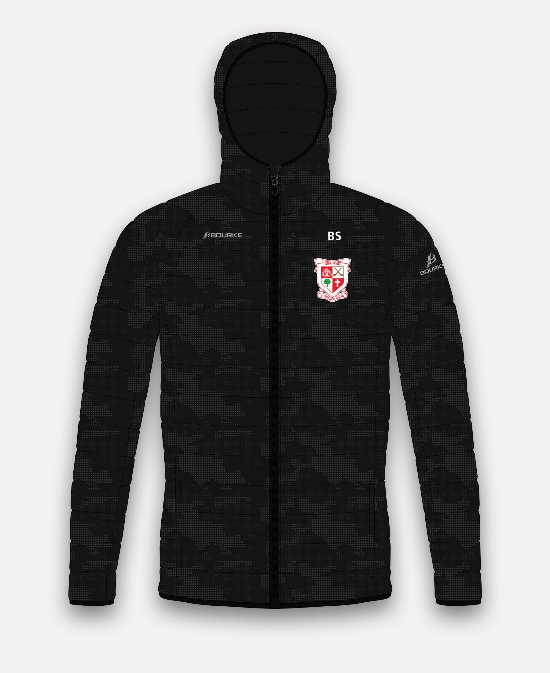 Coill Dubh Hurling Club Reflective Camo Jacket (Black)
