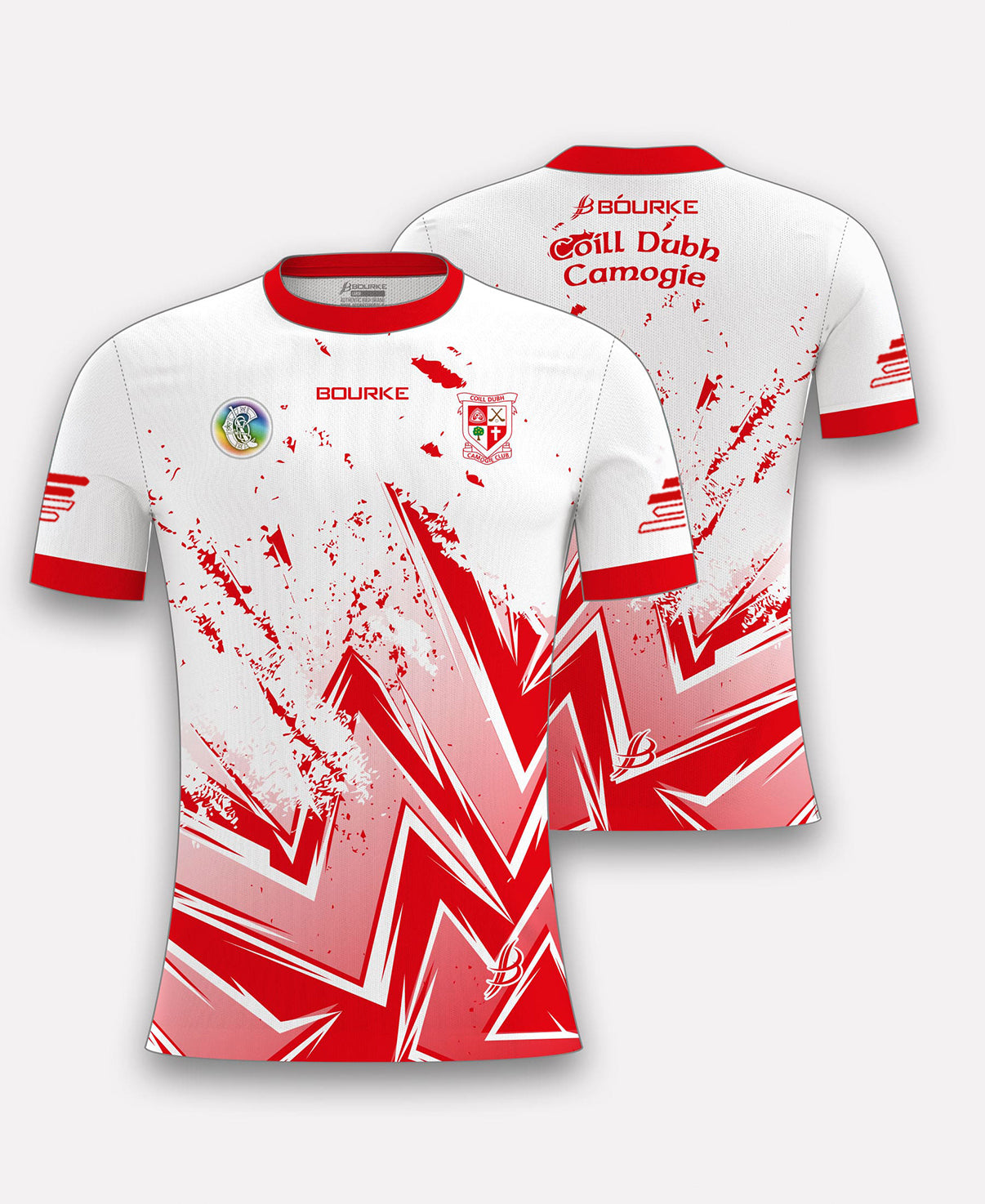 Coill Dubh Camogie Training Jersey (White/Red)