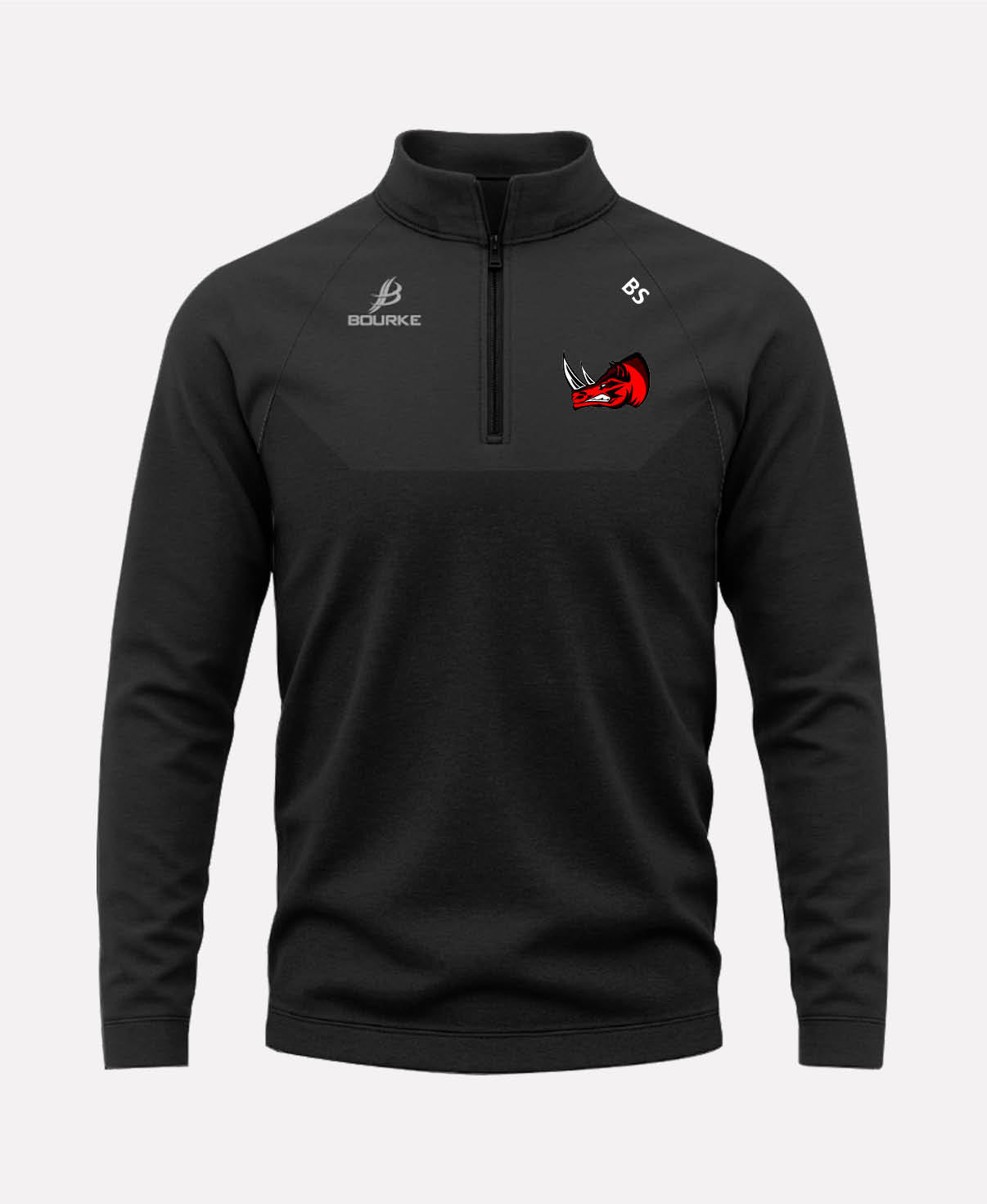 D15 Rhinos BARR Half Zip (Black)