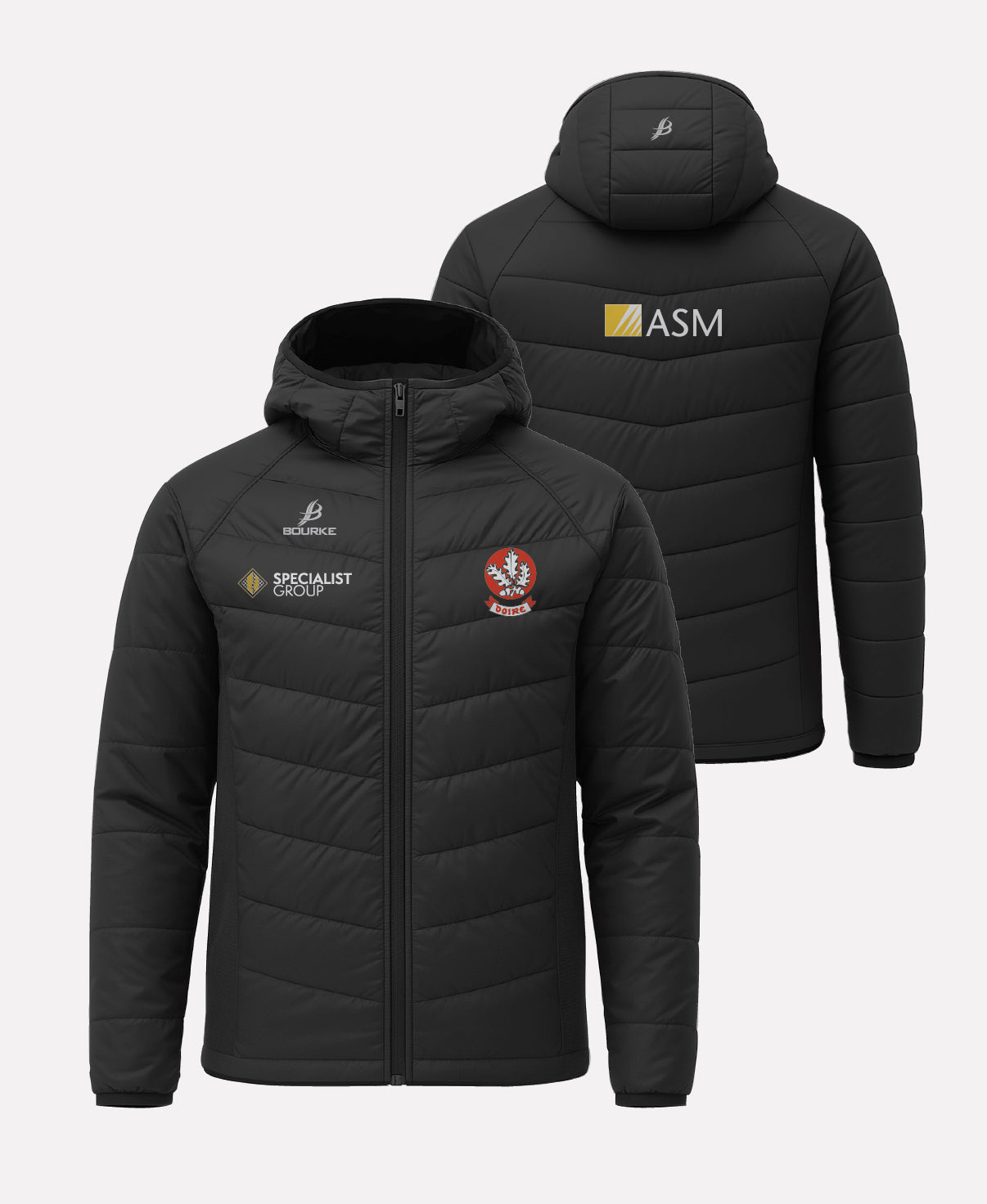 Derry Camogie FORTIS Hooded Jacket (Black)