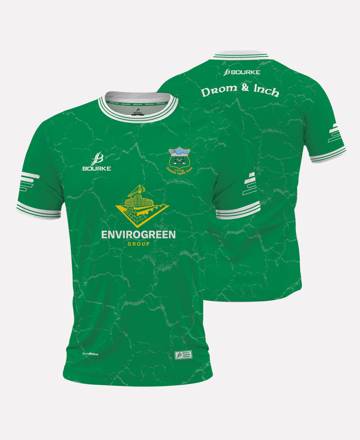 Drom & Inch GAA Training Jersey 26/27 (Green/White)