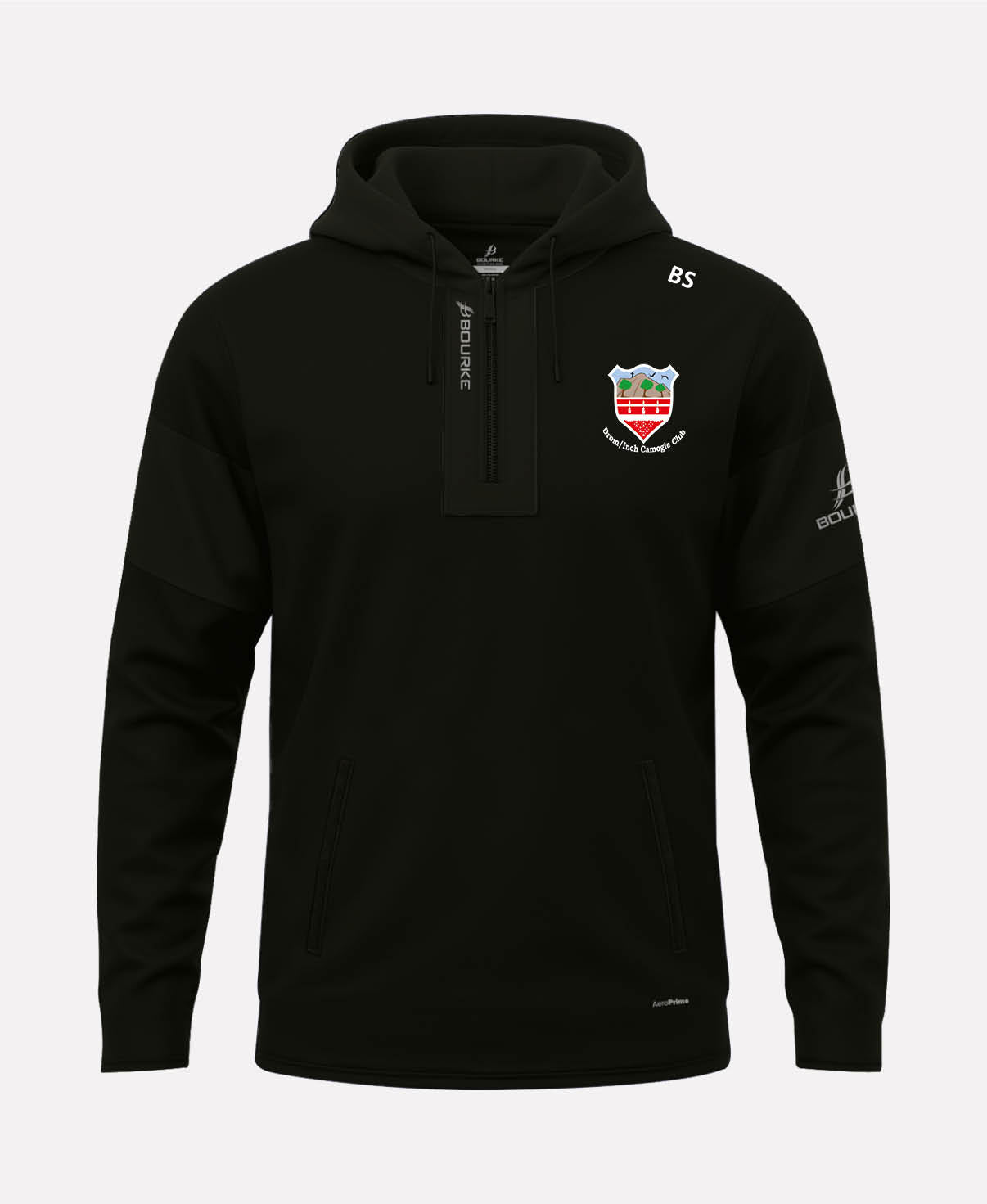 Drom & Inch Camogie TEASRA Half Zip Hoodie (Black)