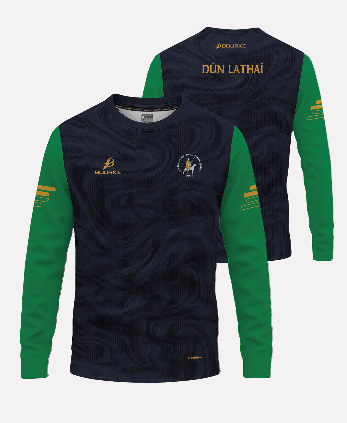 Dunloy Cuchullains Warm Up Crew Neck 26/27 (Navy/Green)