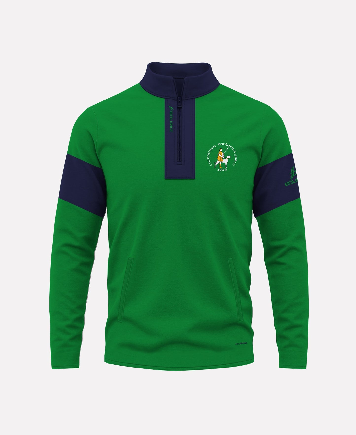 Dunloy Cuchullains TEASRA Half Zip (Navy/Green)