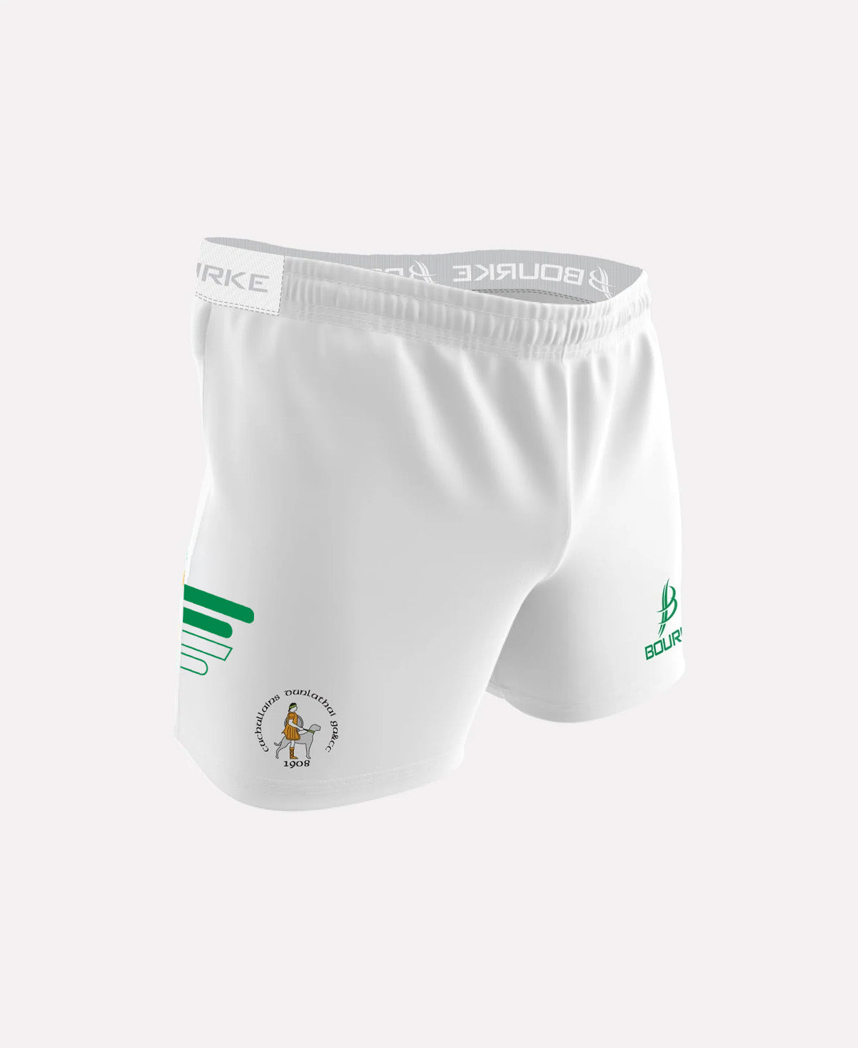 Dunloy Cuchullains Flex Shorts (White/Green/Amber)