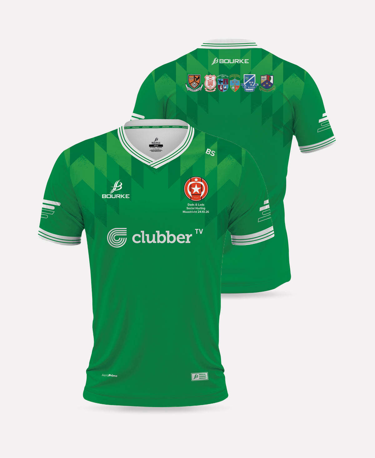 Maastricht Dads & Lads V Neck Jersey (Green/White)