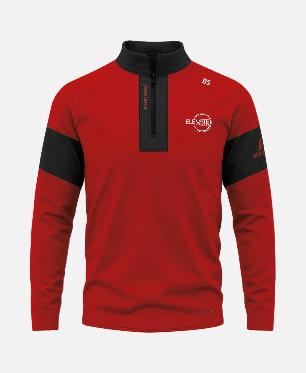Elevate Fitness TEASRA Half Zip (Black/Red)