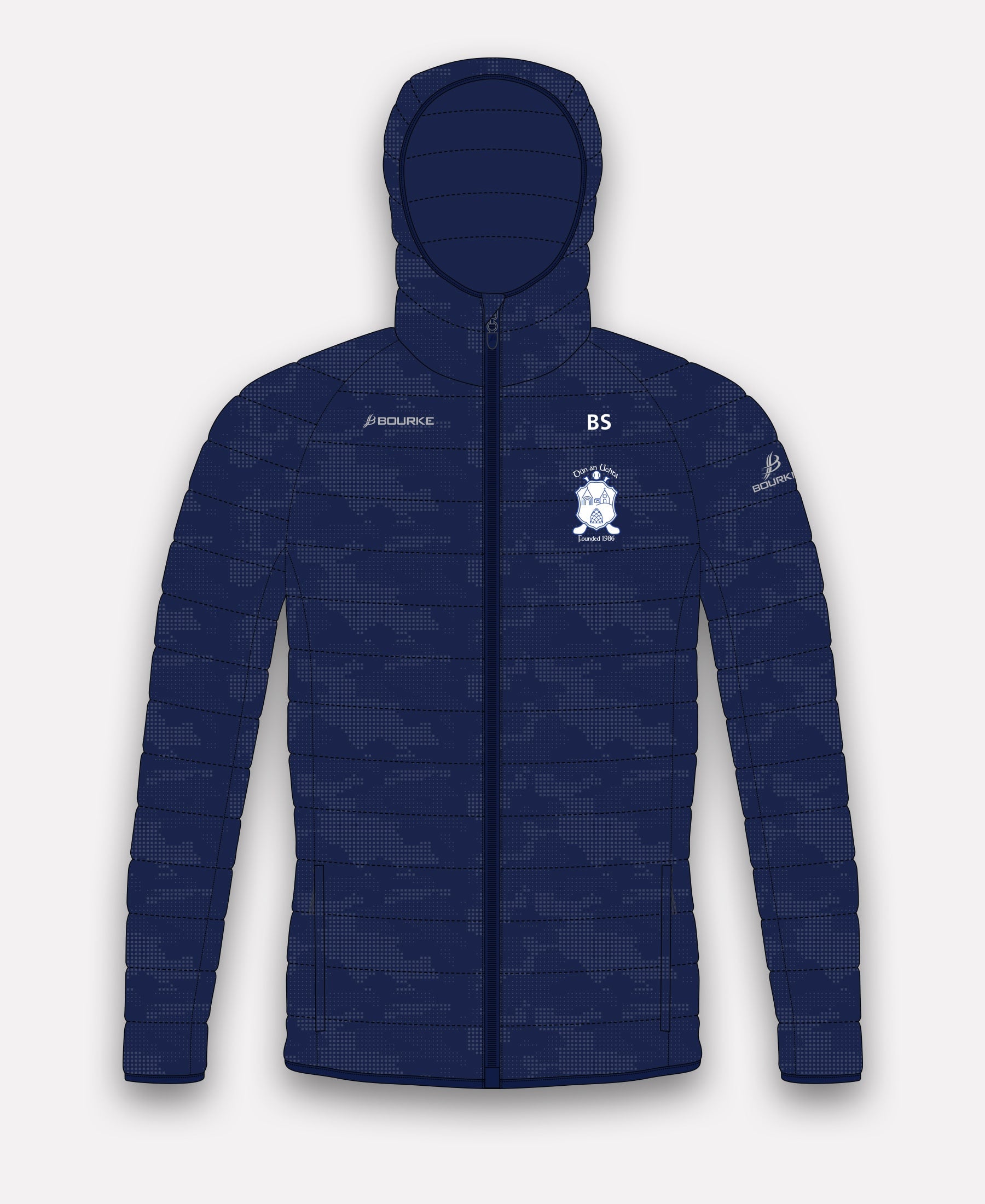 Eyrecourt Camogie Reflective Camo Jacket (Navy)
