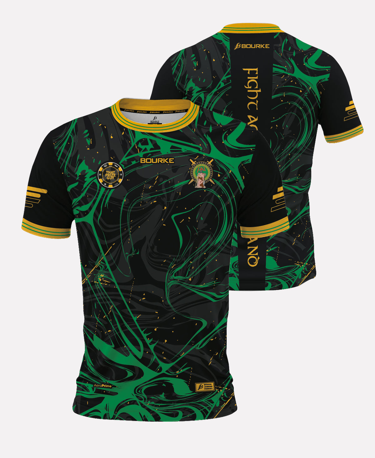 Fight Academy Ireland Training Jersey 26/27 (Black/Green/Amber)