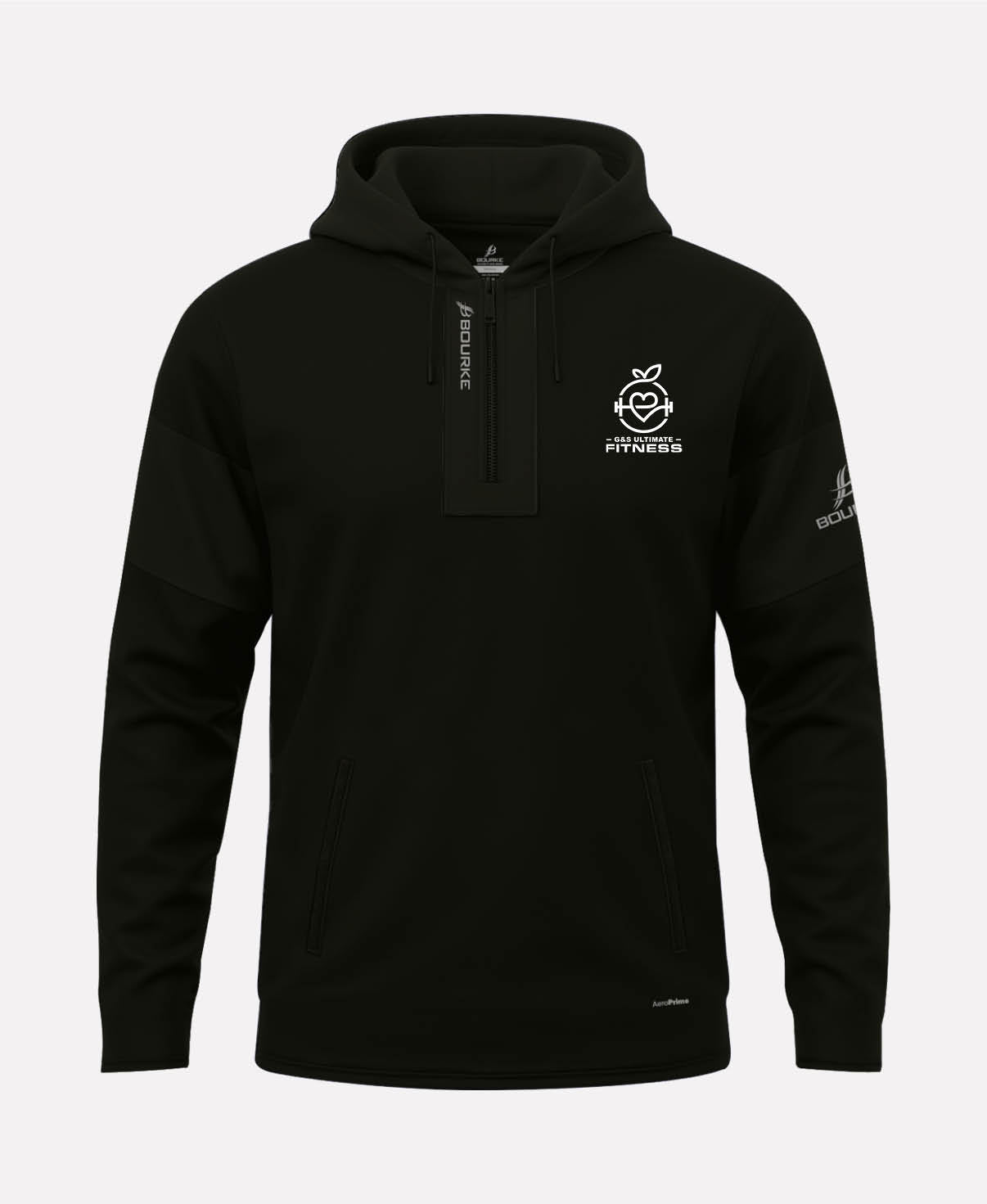 G&S Ultimate Fitness TEASRA Half Zip Hoodie (Black)