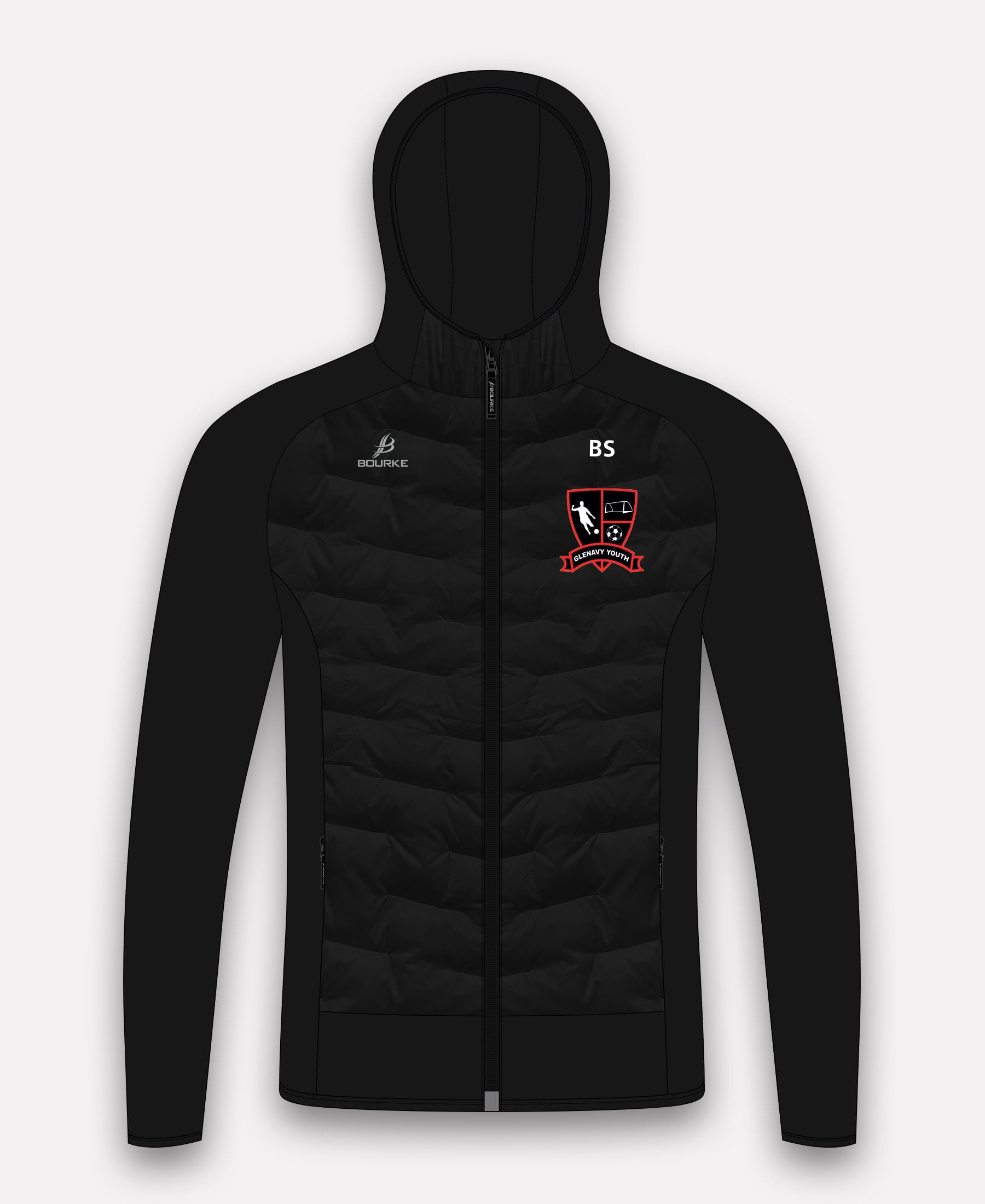 Glenavy Youth FC Croga Ladies Hybrid Jacket (Black)