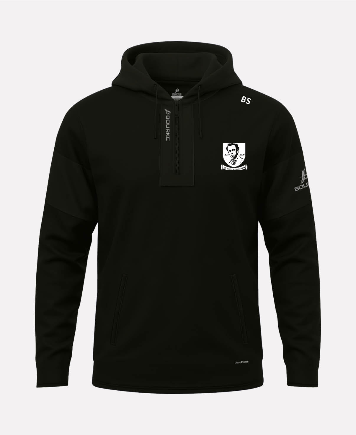 Kilruane MacDonaghs GAA TEASRA Half Zip Hoodie (Black)