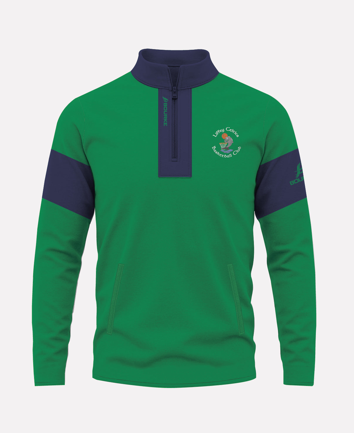 Liffey Celtics TEASRA Half Zip (Navy/Green)
