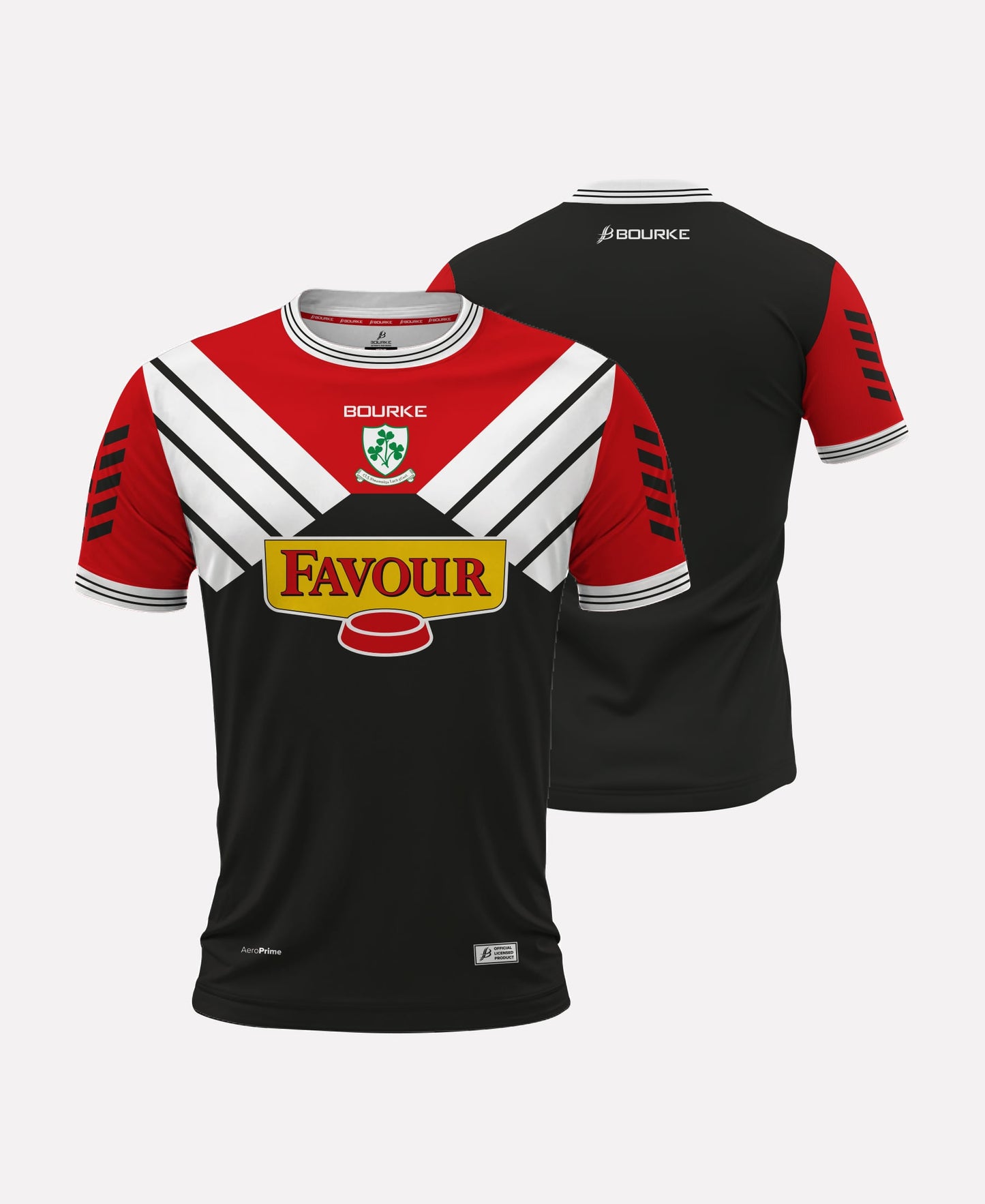 Loughgiel Shamrocks Jersey 2025/26 (Black/Red/White)