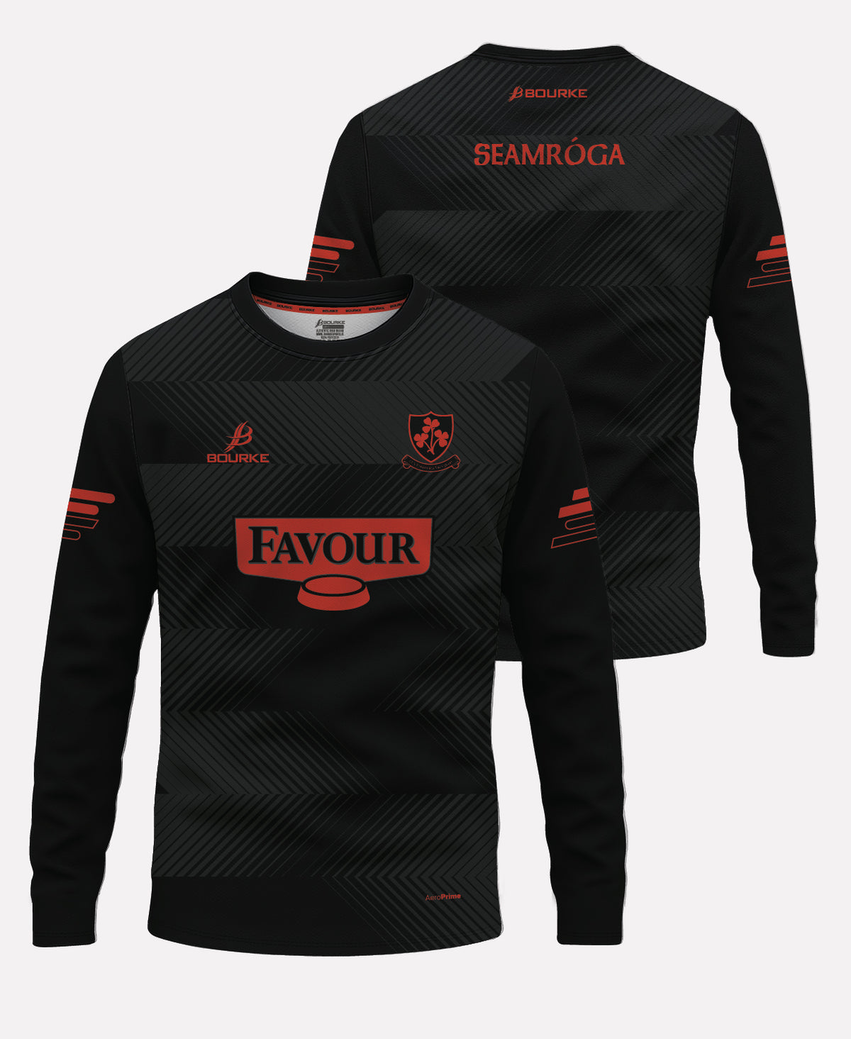 Loughgiel Shamrocks Warm Up Crew Neck 26/27 (Black)