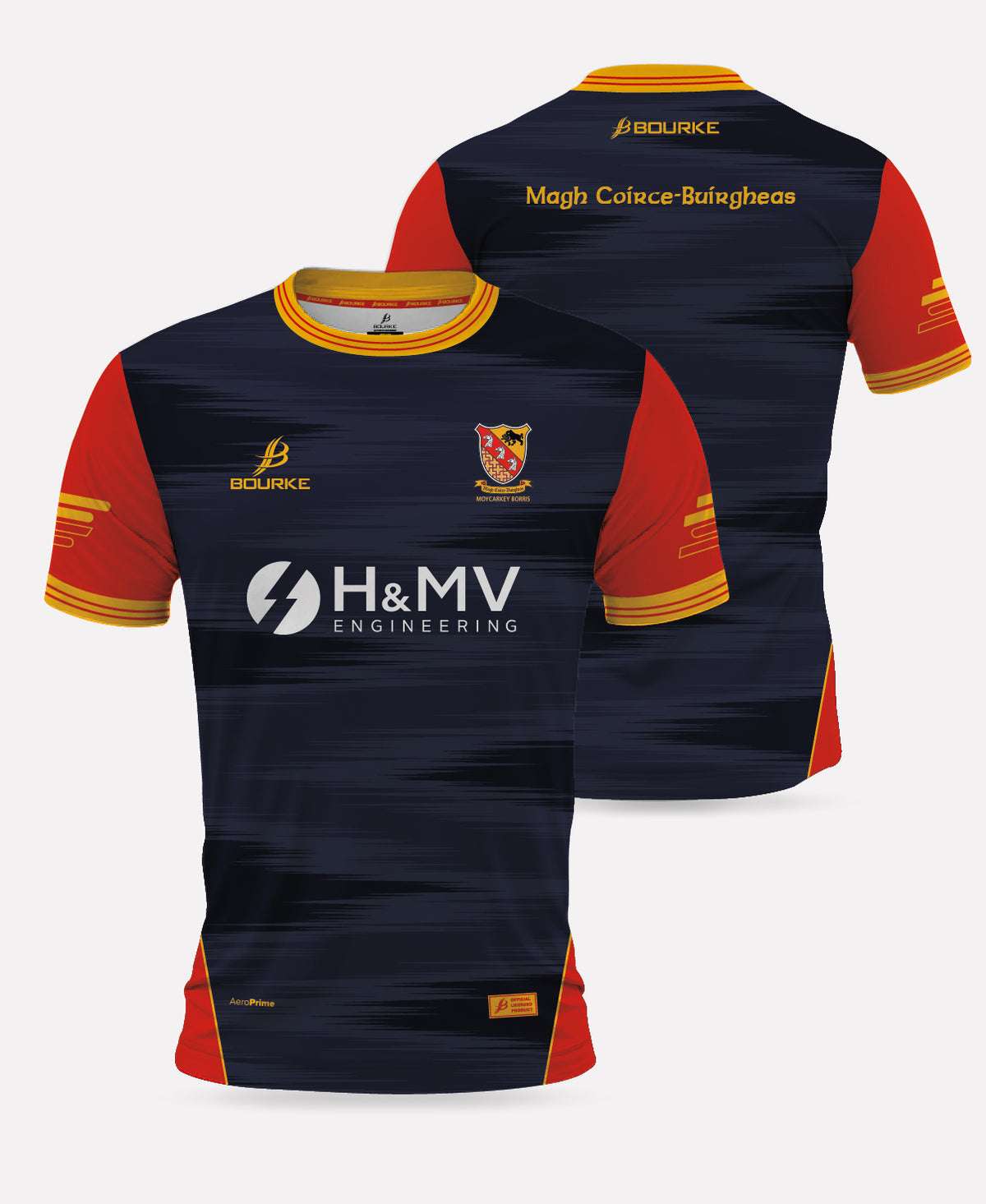 Moycarkey Borris GAA Training Jersey 2026 (Navy/Red/Amber)