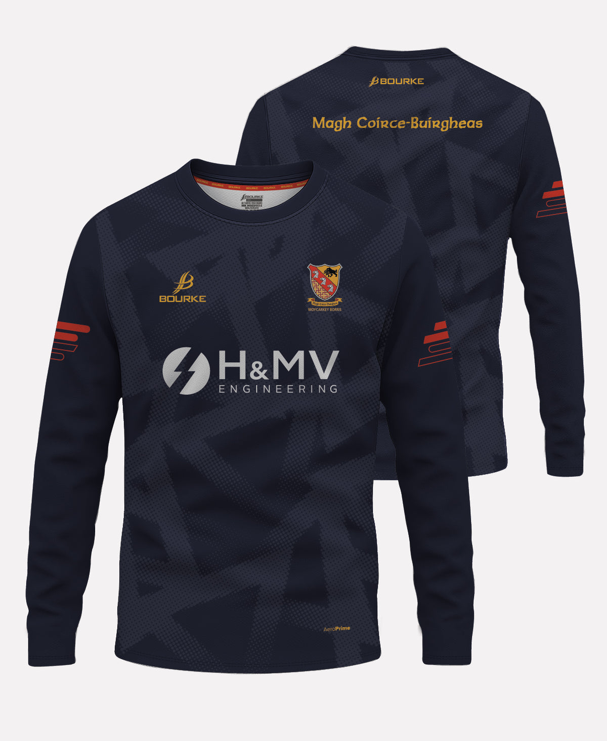 Moycarkey Borris GAA Warm Up Crew Neck 2026 (Navy/Red/Amber)