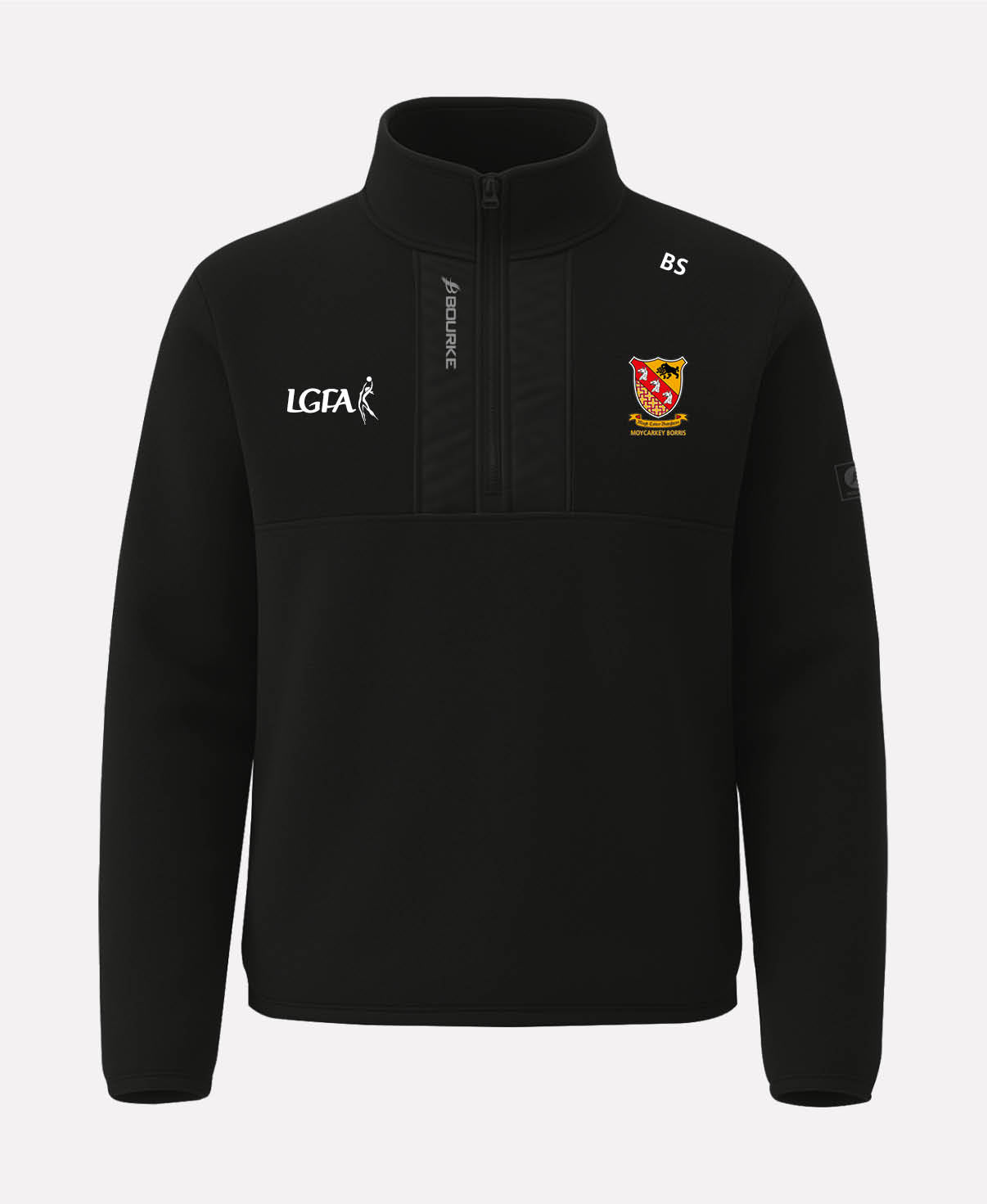 Moycarkey Borris LGFA TEASRA Half Zip Fleece (Black)