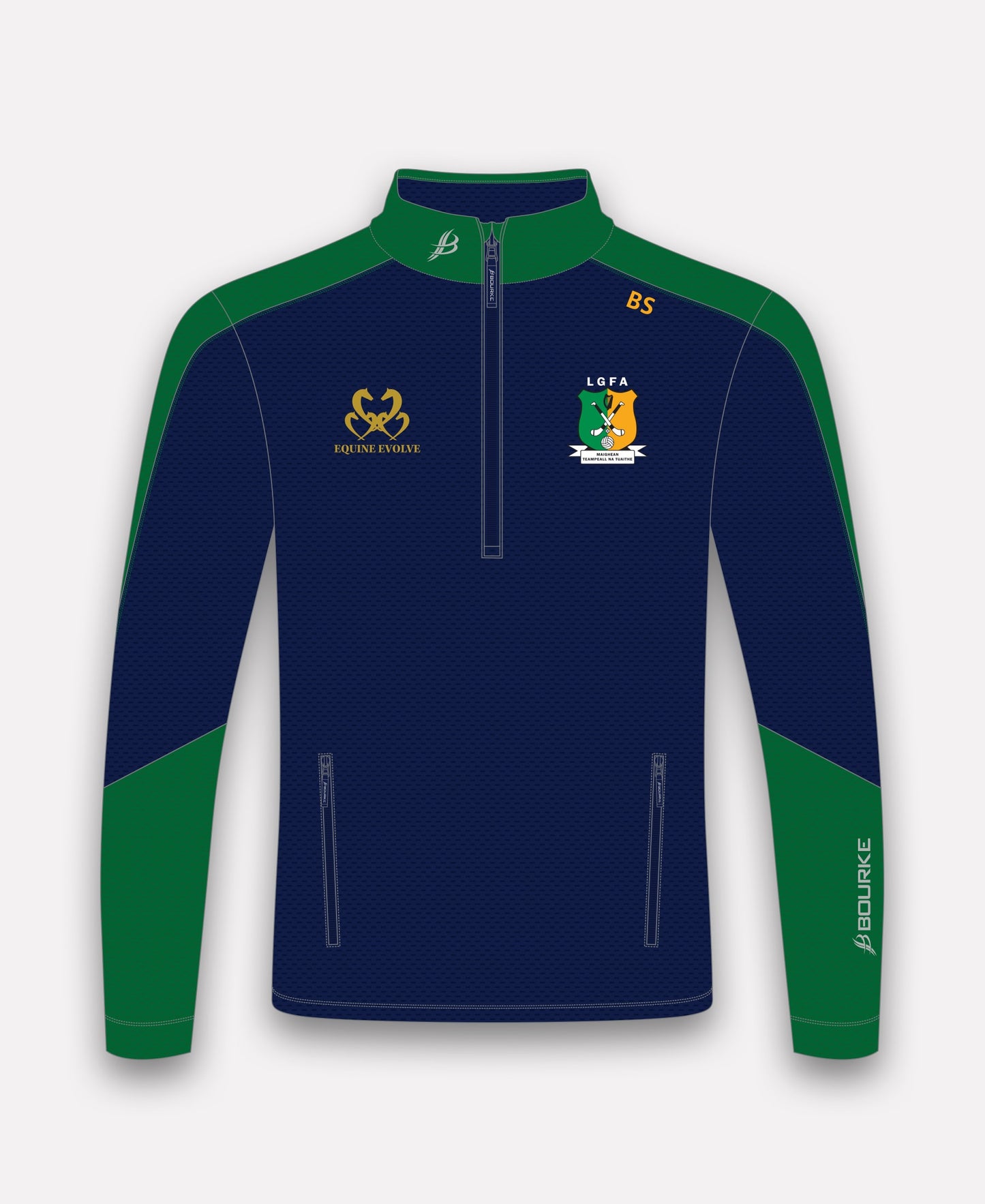 Moyne Templetuohy LGFA Croga Half Zip (Navy/Green)