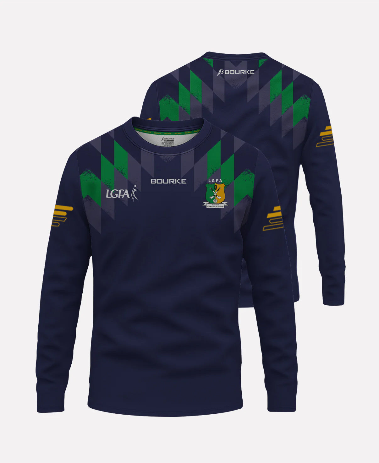 Moyne Templetuohy LGFA Warm Up Crew Neck (Navy/Green/Amber)