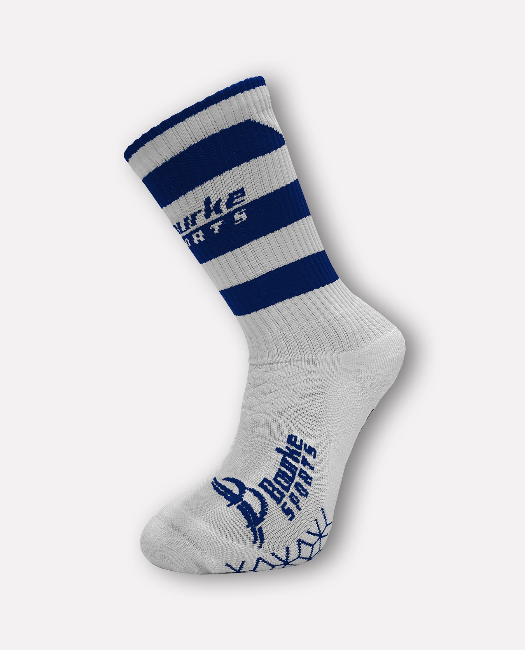 Lisdowney Miniz Hooped Socks (Blue/White)