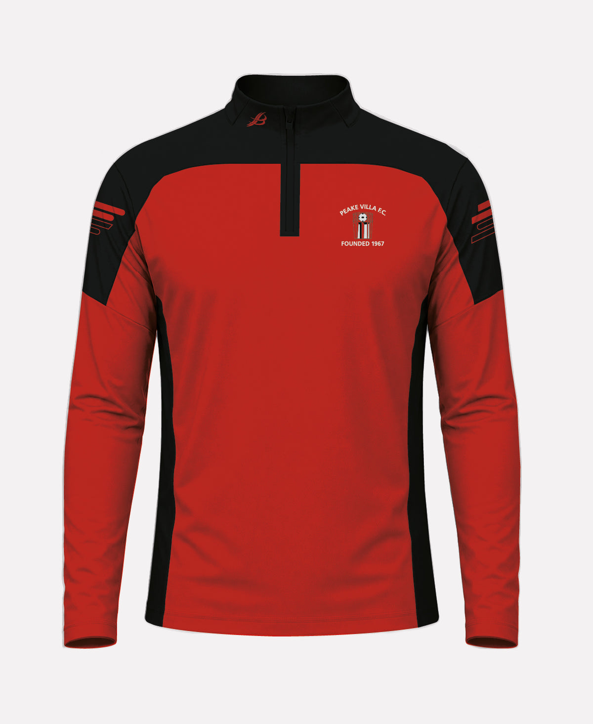 Peake Villa FC SORA Half Zip (Black/Red)
