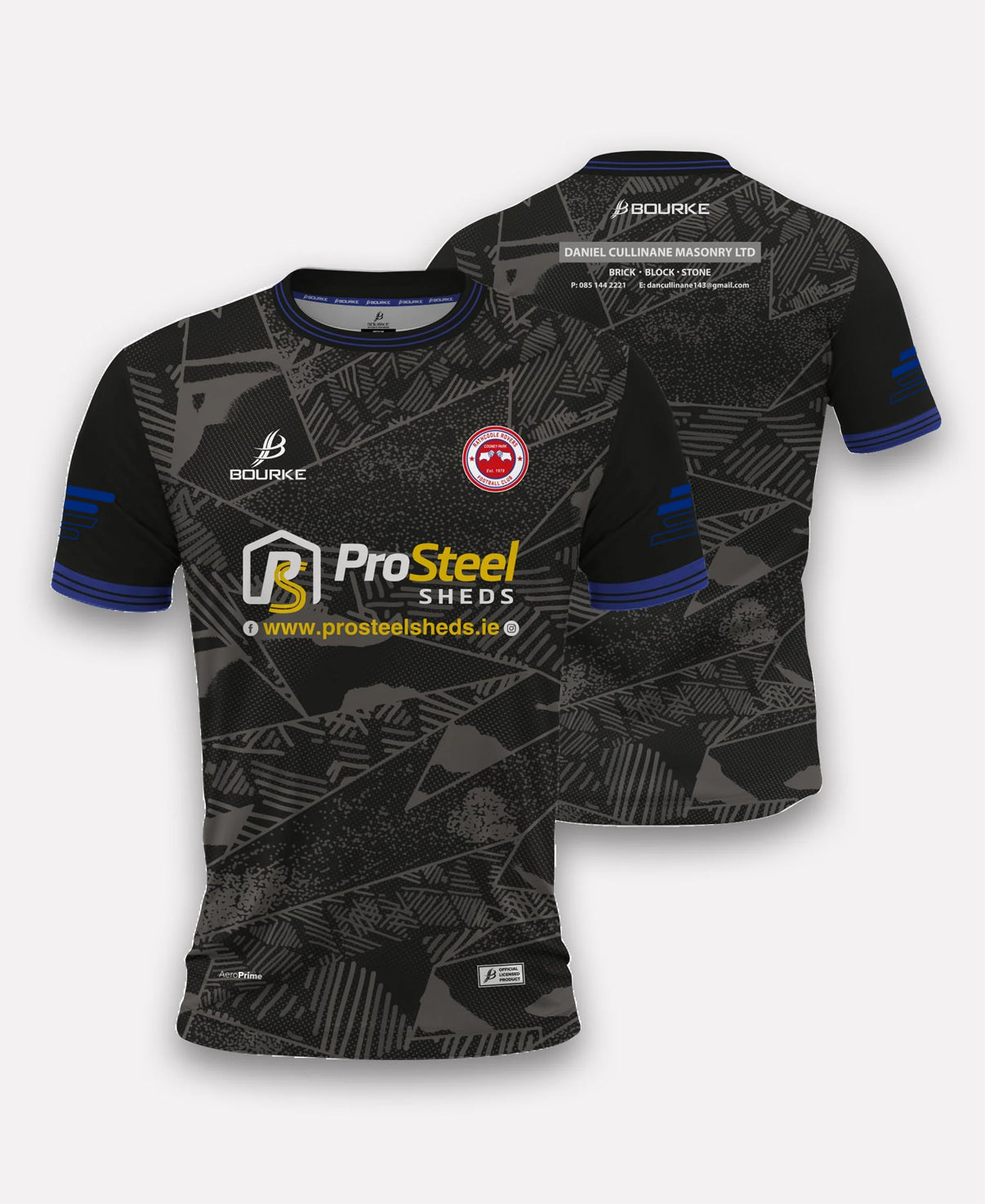 Rathcoole Rovers FC U15 AWAY Jersey (Black)