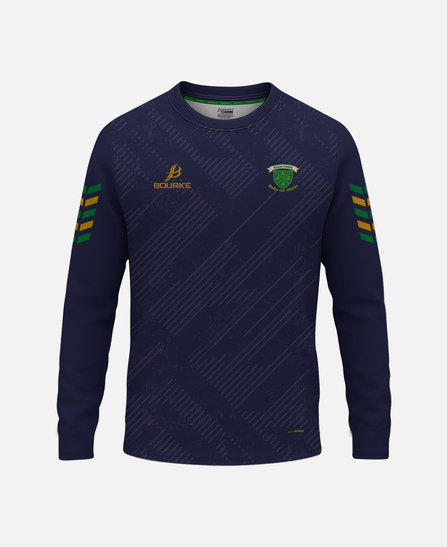 Ringtown Camogie Warm Up Top (Navy/Green/Amber)