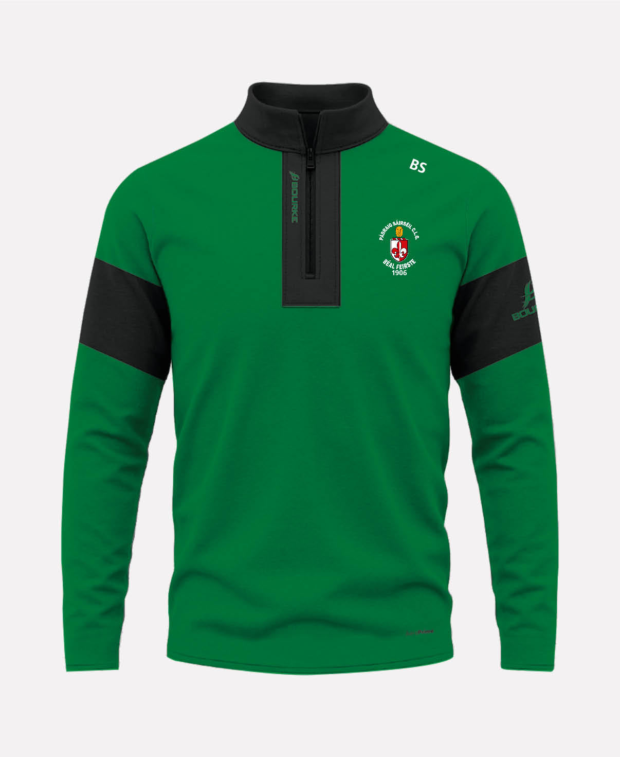 Sarsfields GAA Belfast TEASRA Half Zip (Black/Green)
