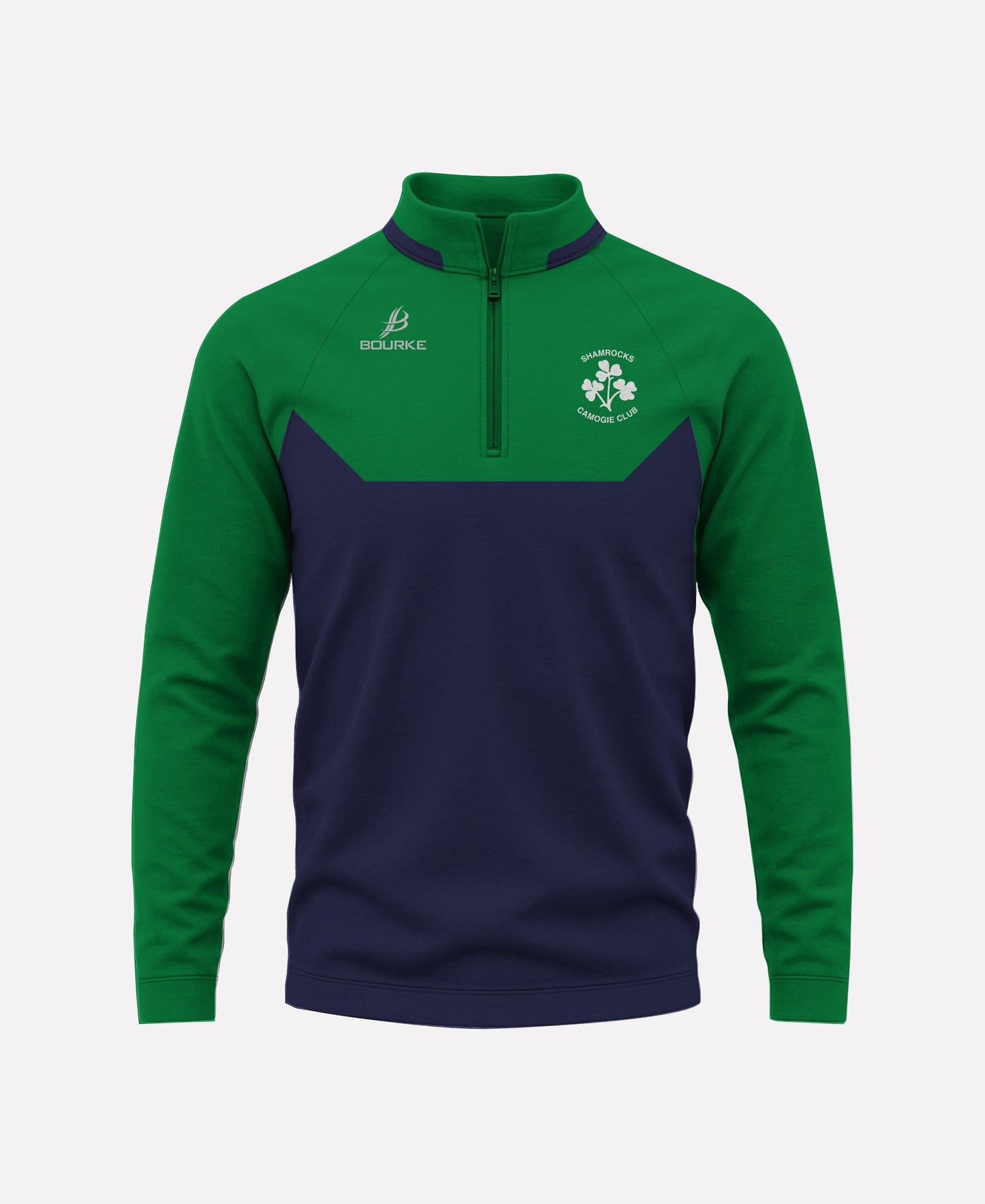 Shamrocks Camogie Galway BARR Half Zip (Navy/Green)