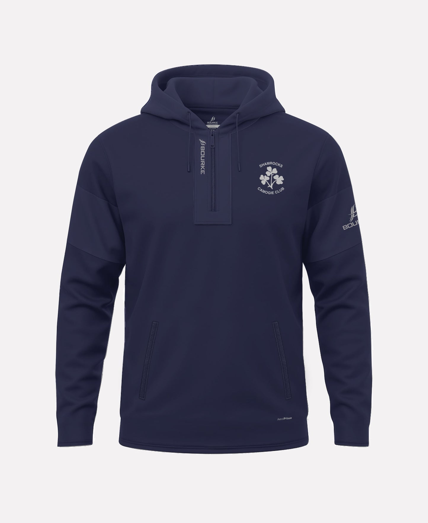 Shamrocks Camogie Galway TEASRA Half Zip Hoodie (Navy)