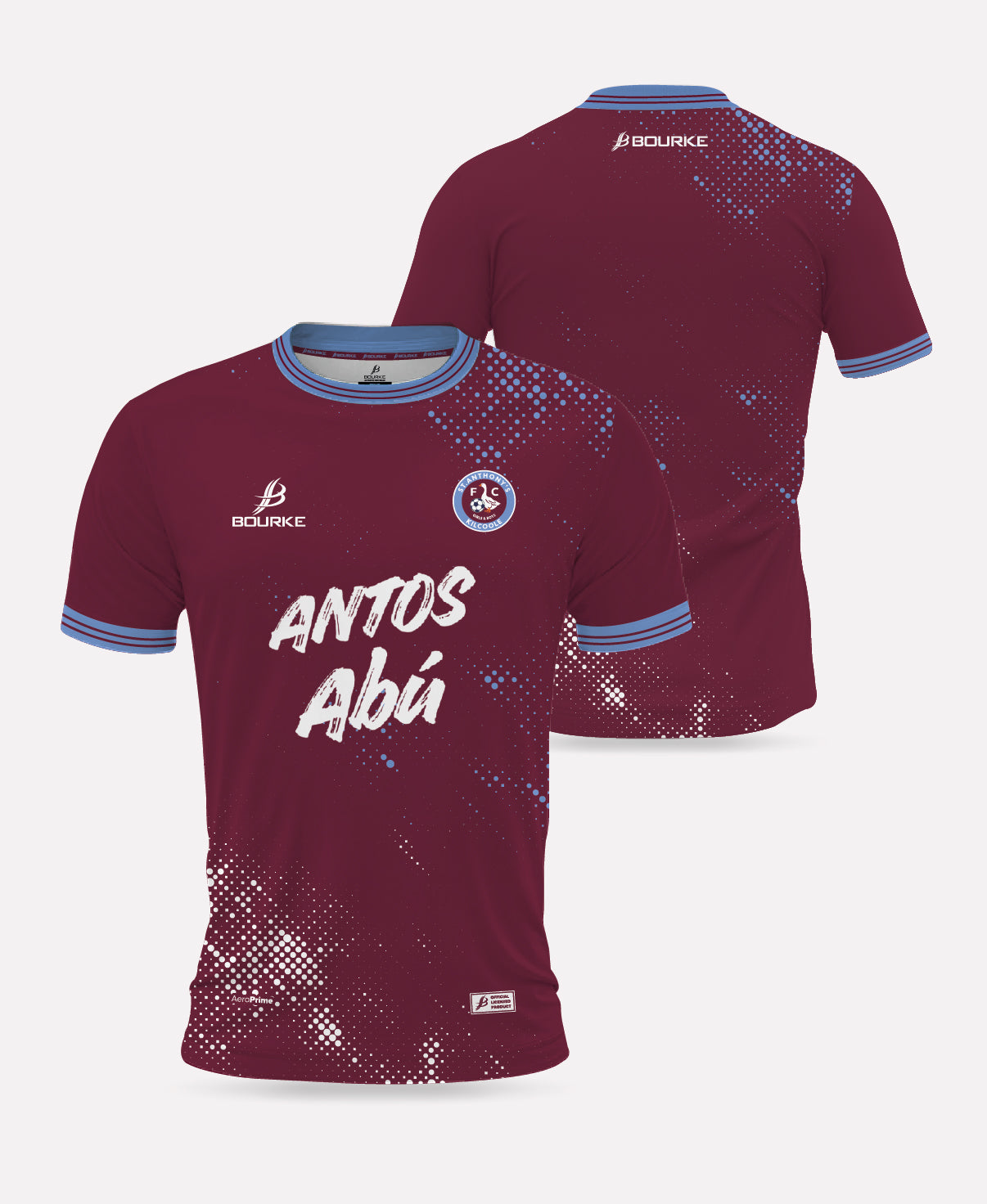 St Anthonys FC Training Jersey (Maroon/Sky)
