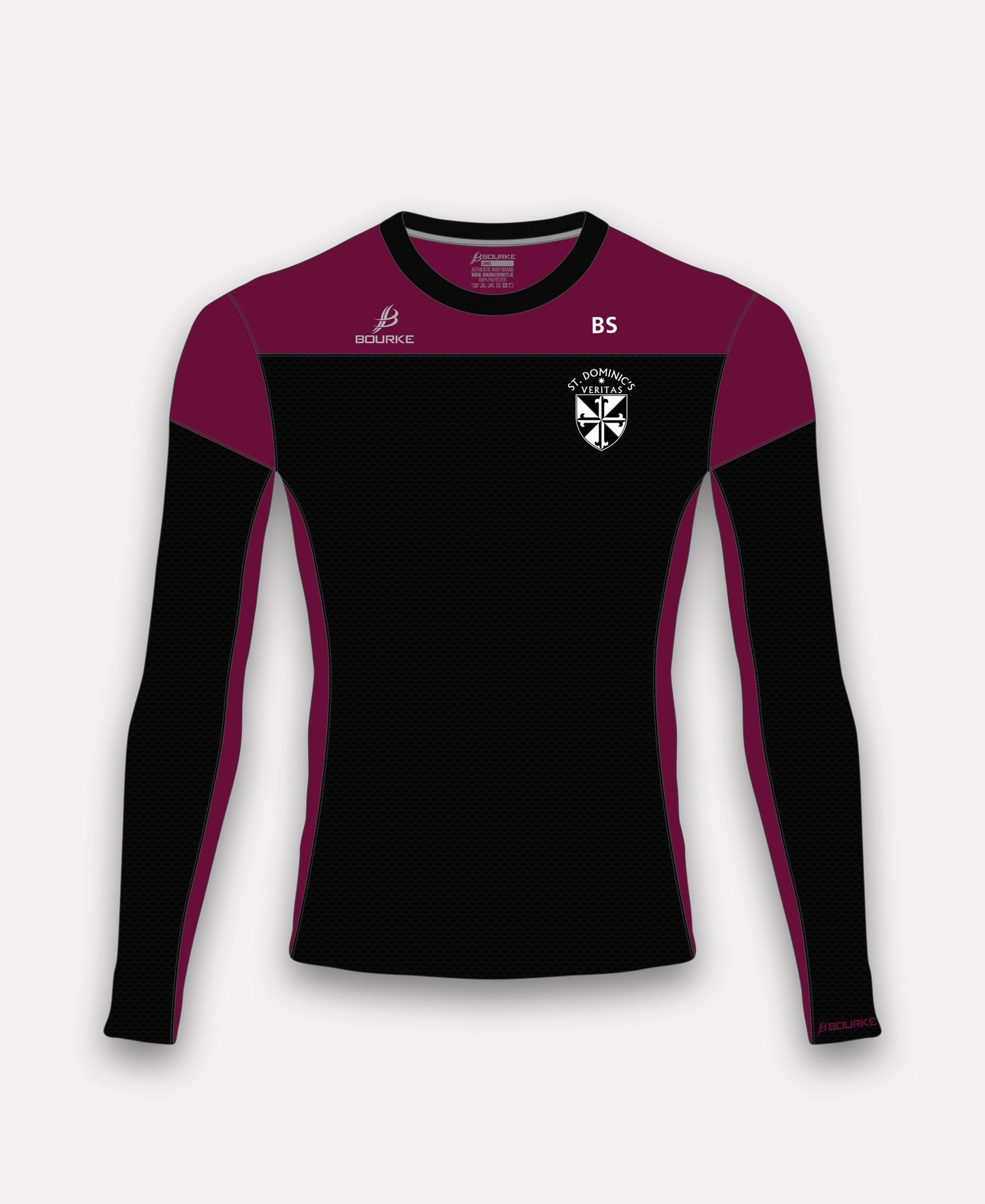 St Dominic's Grammar School STAFF TACA Crew Neck (Maroon/Black)