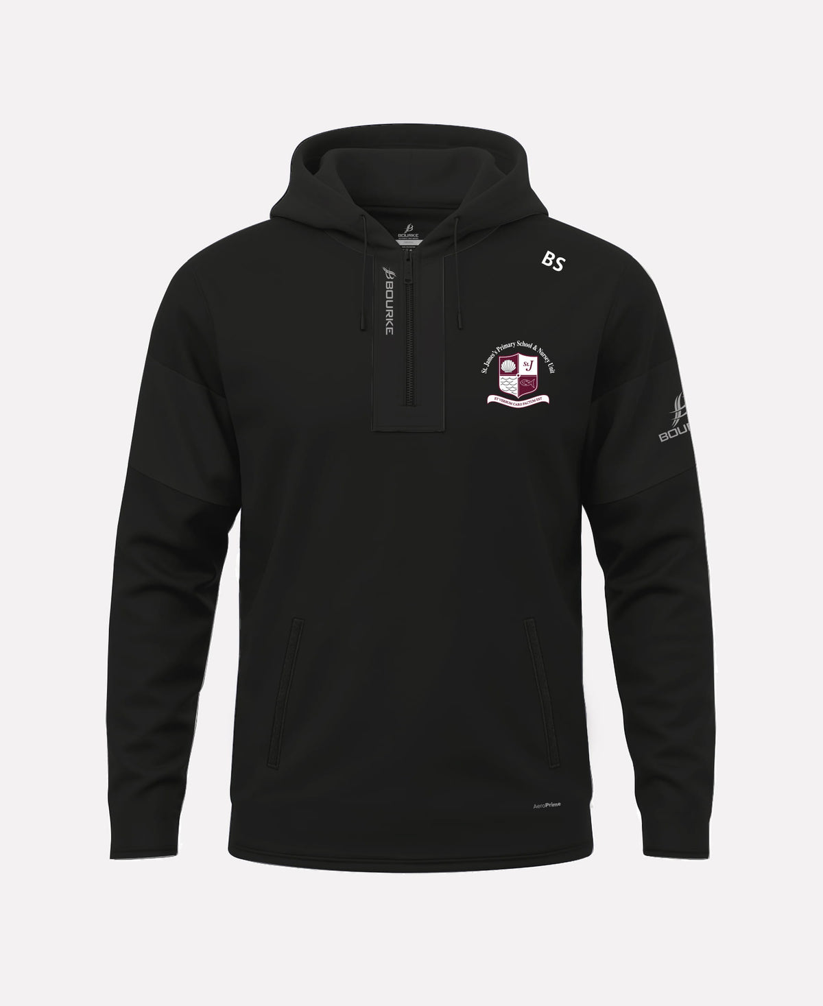St James PS Rathcoole STAFF TEASRA Half Zip Hoodie (Black)