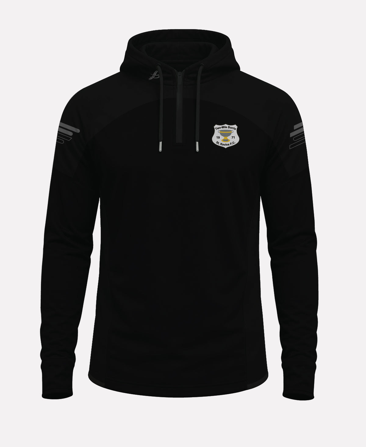 Two Mile Borris St Kevins FC SORA Half Zip Hoodie (Black)