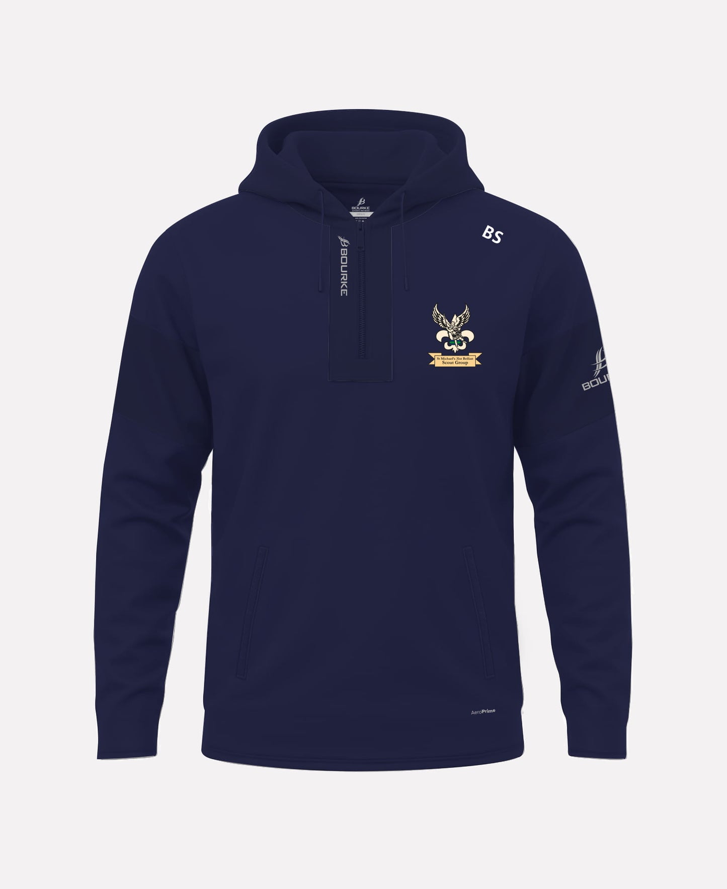 St Michaels Scouts TEASRA Half Zip Hoodie (Navy)