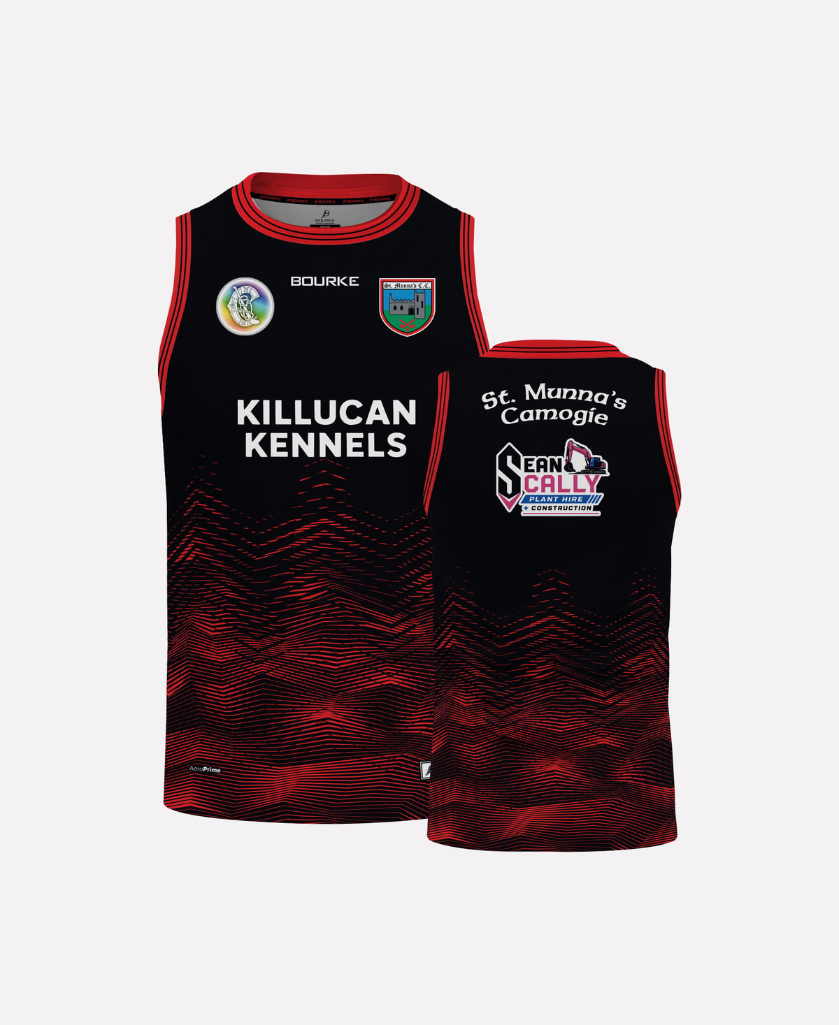 St Munnas Camogie Westmeath Training Singlet 2026 (Black/Red/White)