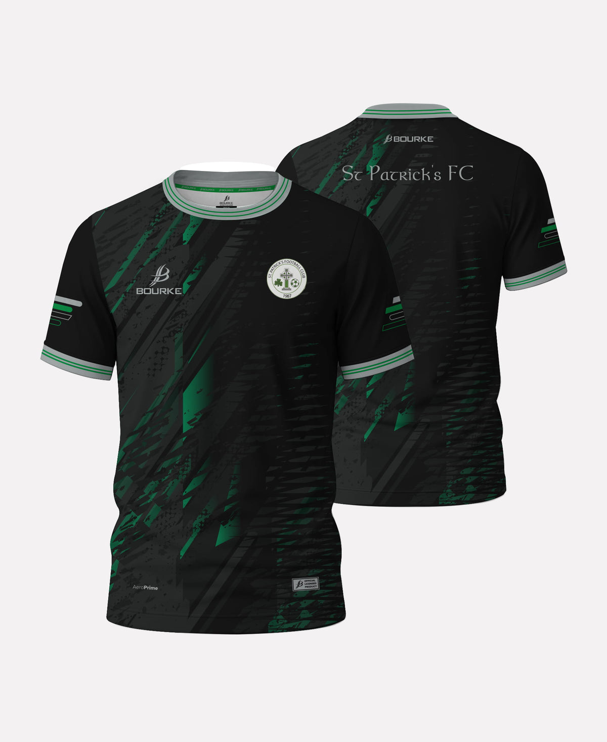 St Patricks FC Jersey (Black/Green)